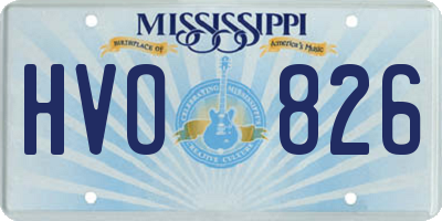 MS license plate HVO826