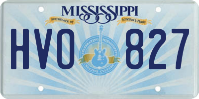 MS license plate HVO827