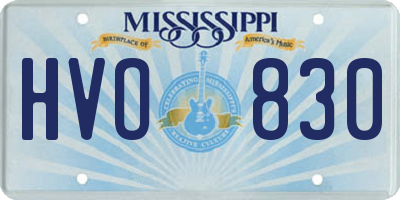 MS license plate HVO830