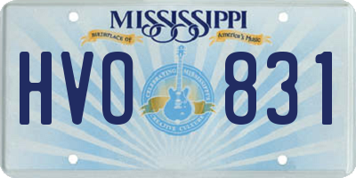 MS license plate HVO831