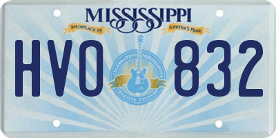 MS license plate HVO832