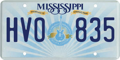 MS license plate HVO835