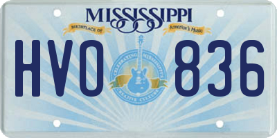 MS license plate HVO836