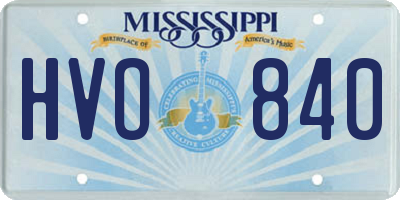 MS license plate HVO840