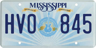 MS license plate HVO845
