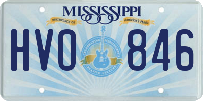 MS license plate HVO846