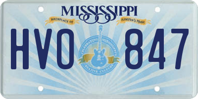 MS license plate HVO847