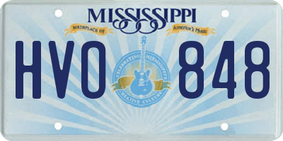MS license plate HVO848