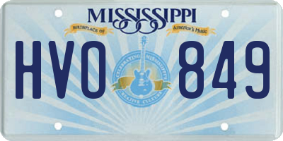 MS license plate HVO849