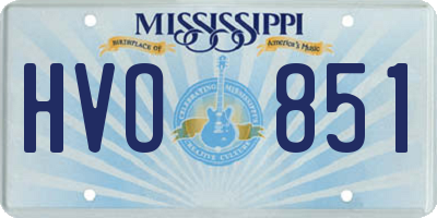 MS license plate HVO851