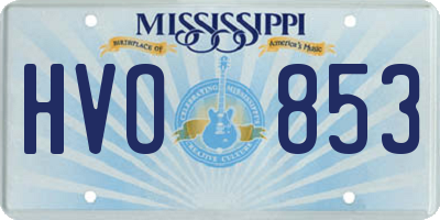 MS license plate HVO853