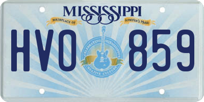 MS license plate HVO859