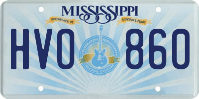 MS license plate HVO860