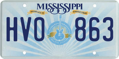 MS license plate HVO863