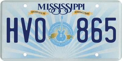 MS license plate HVO865