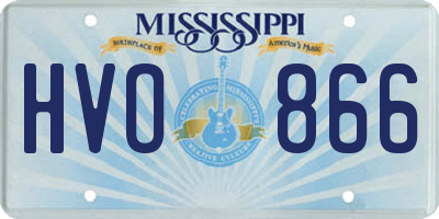 MS license plate HVO866