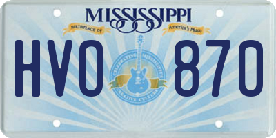 MS license plate HVO870