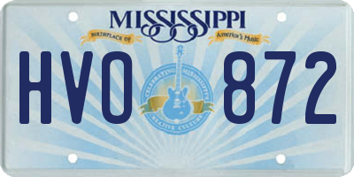 MS license plate HVO872