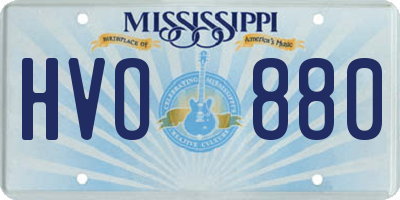 MS license plate HVO880