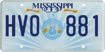 MS license plate HVO881