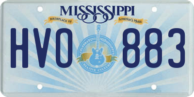 MS license plate HVO883