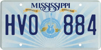 MS license plate HVO884