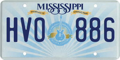 MS license plate HVO886