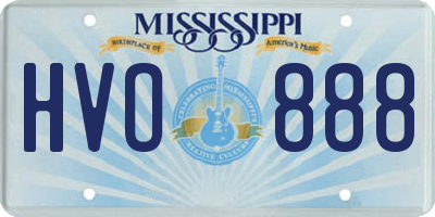 MS license plate HVO888