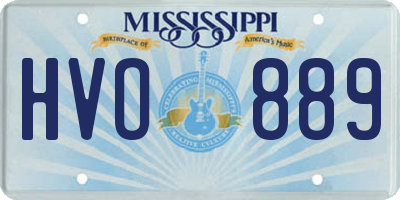 MS license plate HVO889