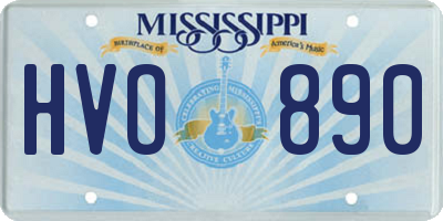 MS license plate HVO890