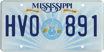 MS license plate HVO891