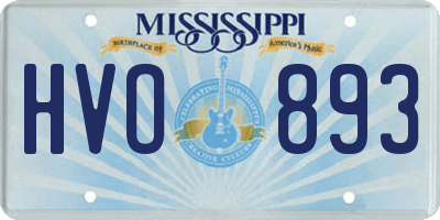 MS license plate HVO893
