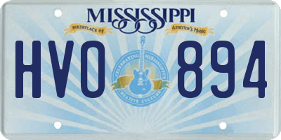 MS license plate HVO894