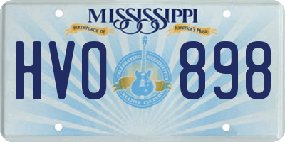 MS license plate HVO898