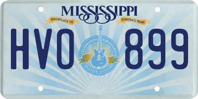 MS license plate HVO899