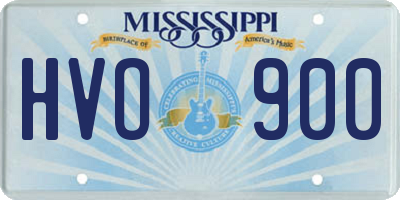 MS license plate HVO900