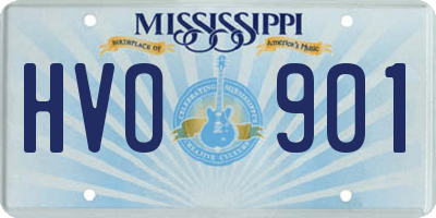 MS license plate HVO901