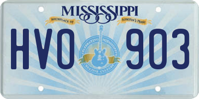 MS license plate HVO903