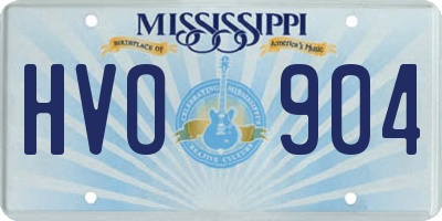 MS license plate HVO904