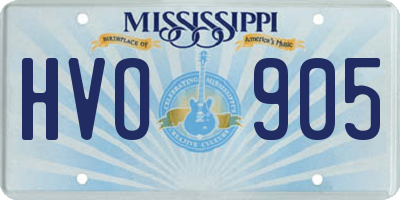 MS license plate HVO905