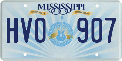 MS license plate HVO907