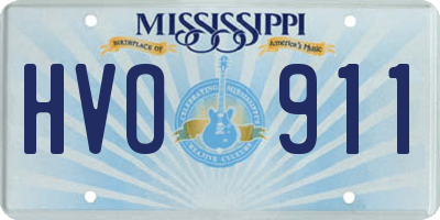 MS license plate HVO911
