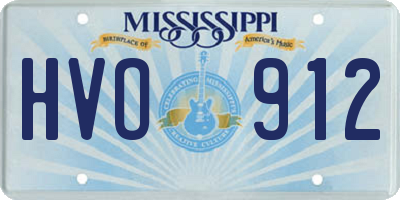 MS license plate HVO912