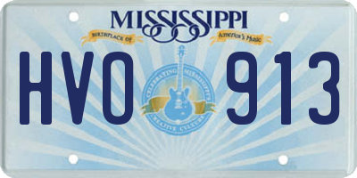 MS license plate HVO913