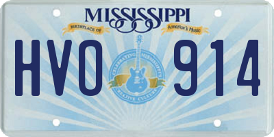 MS license plate HVO914