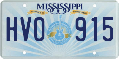 MS license plate HVO915