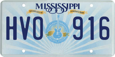 MS license plate HVO916