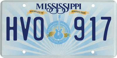 MS license plate HVO917