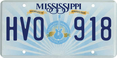 MS license plate HVO918