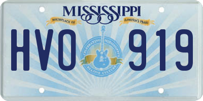 MS license plate HVO919